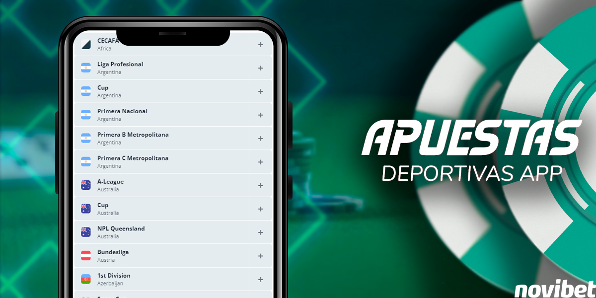 Apuestas a varios deportes en la aplicación